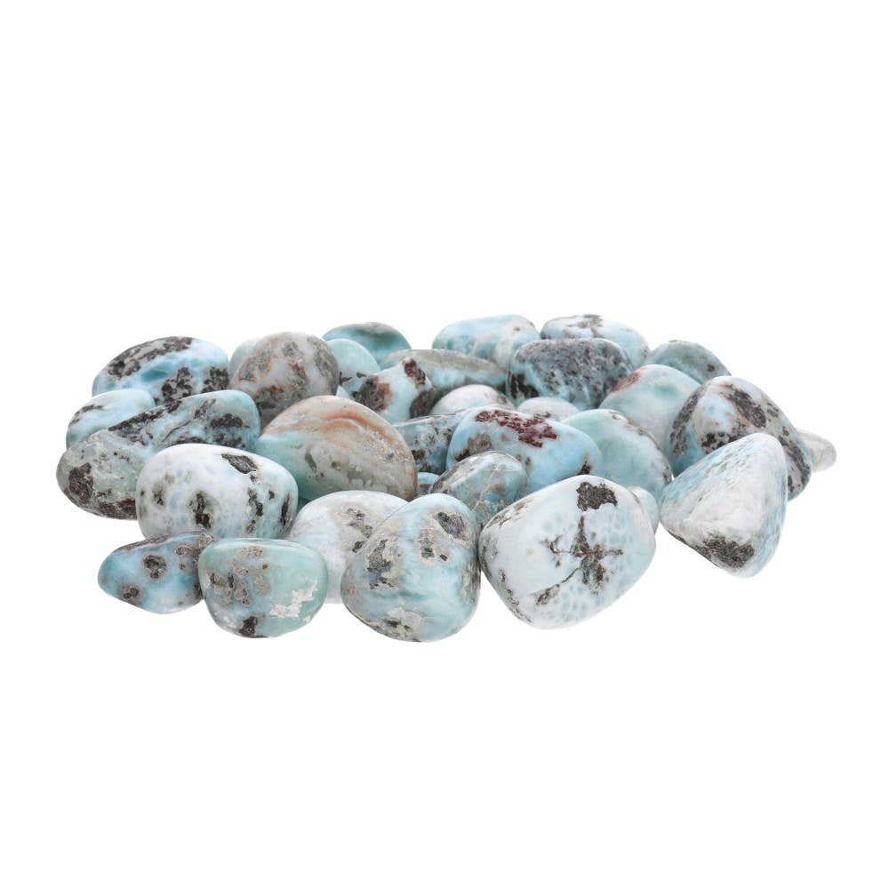 Polerad Larimar ca 2x2 cm