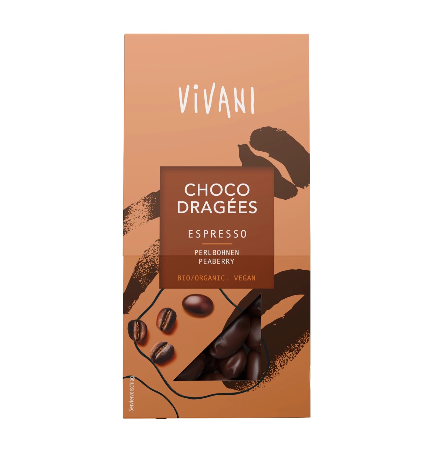 Vivani chokladdoppade espressobönor 75g