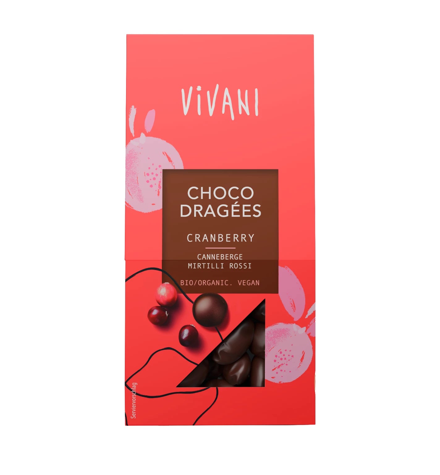 Vivani Chokladdoppade Tranbär 75g