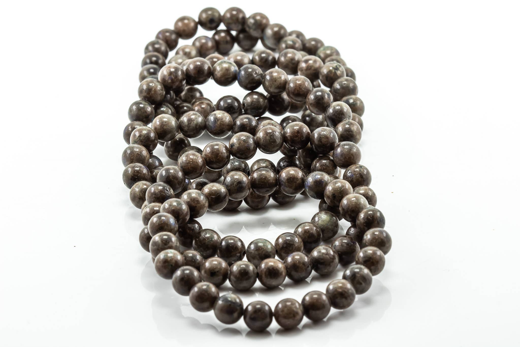 Gemstone Bracelets 8mm: Black Lava