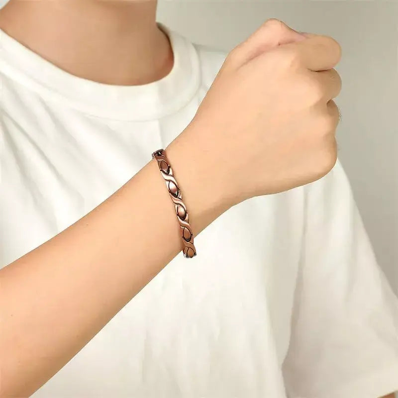 Kopparmagnetarmband med 14 magneter | 99,9 % koppar