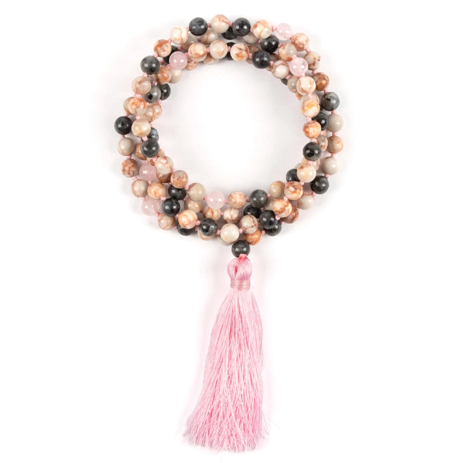 Myga Healing Mala pärlhalsband, mala-smycke