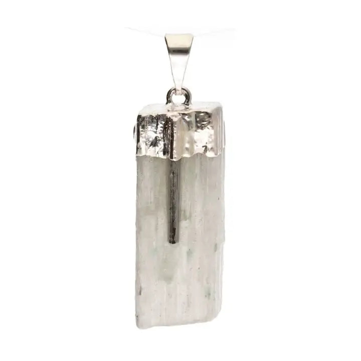 Kristalli riipus Seleniitti + turmaliini