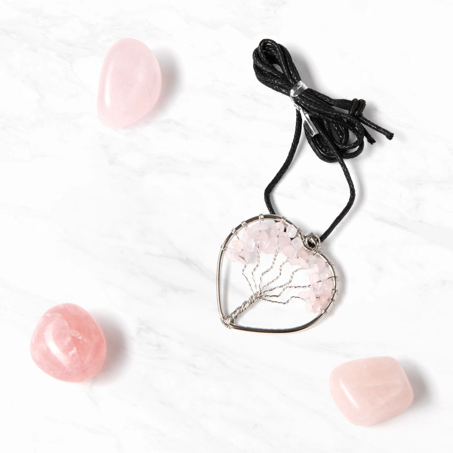 Halsband Livets träd, Rosenkvarts