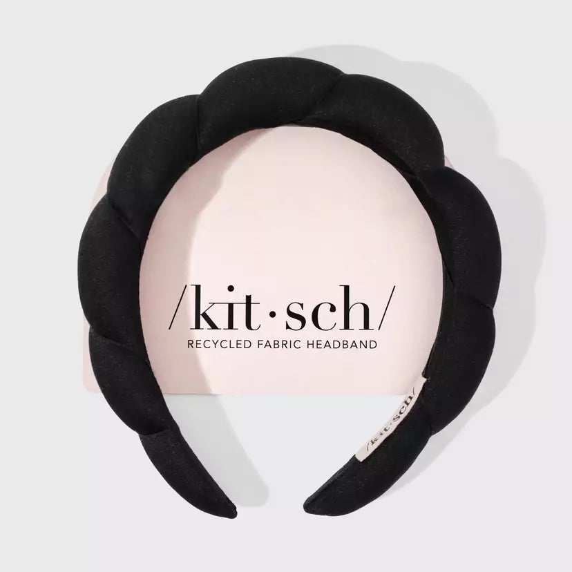 Kitsch återvunnen tyg puffigt hårband