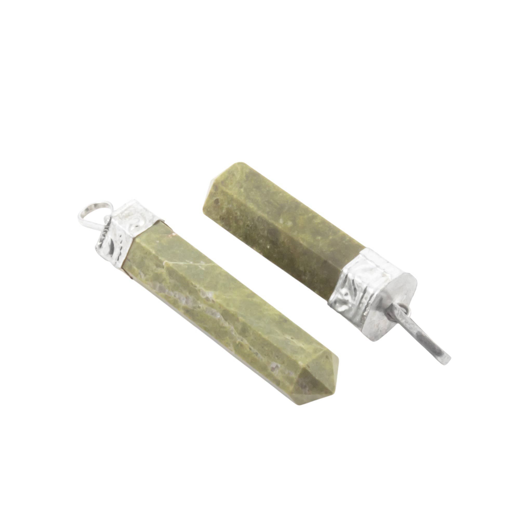 Gemstone Pencil Pendant Necklaces