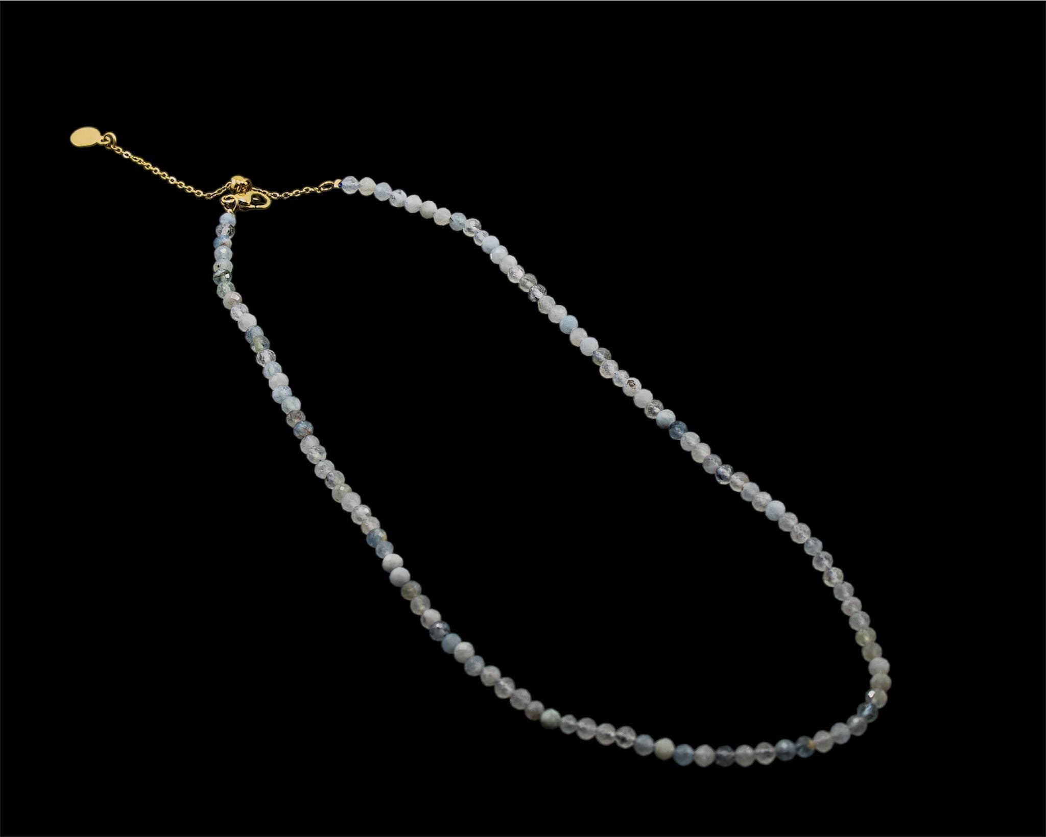 Kaulakoru Akvamariini 4mm - fasettihiottu