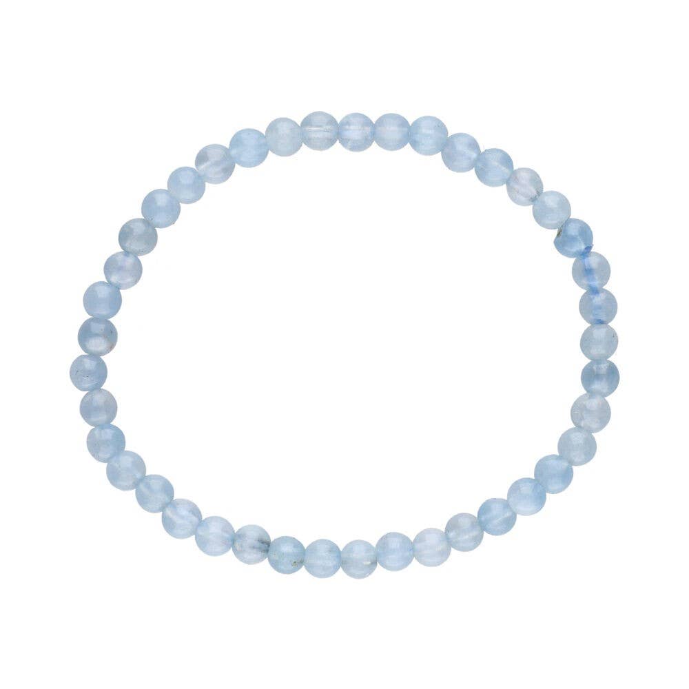 Barns kristallarmband akvamarin 4 mm