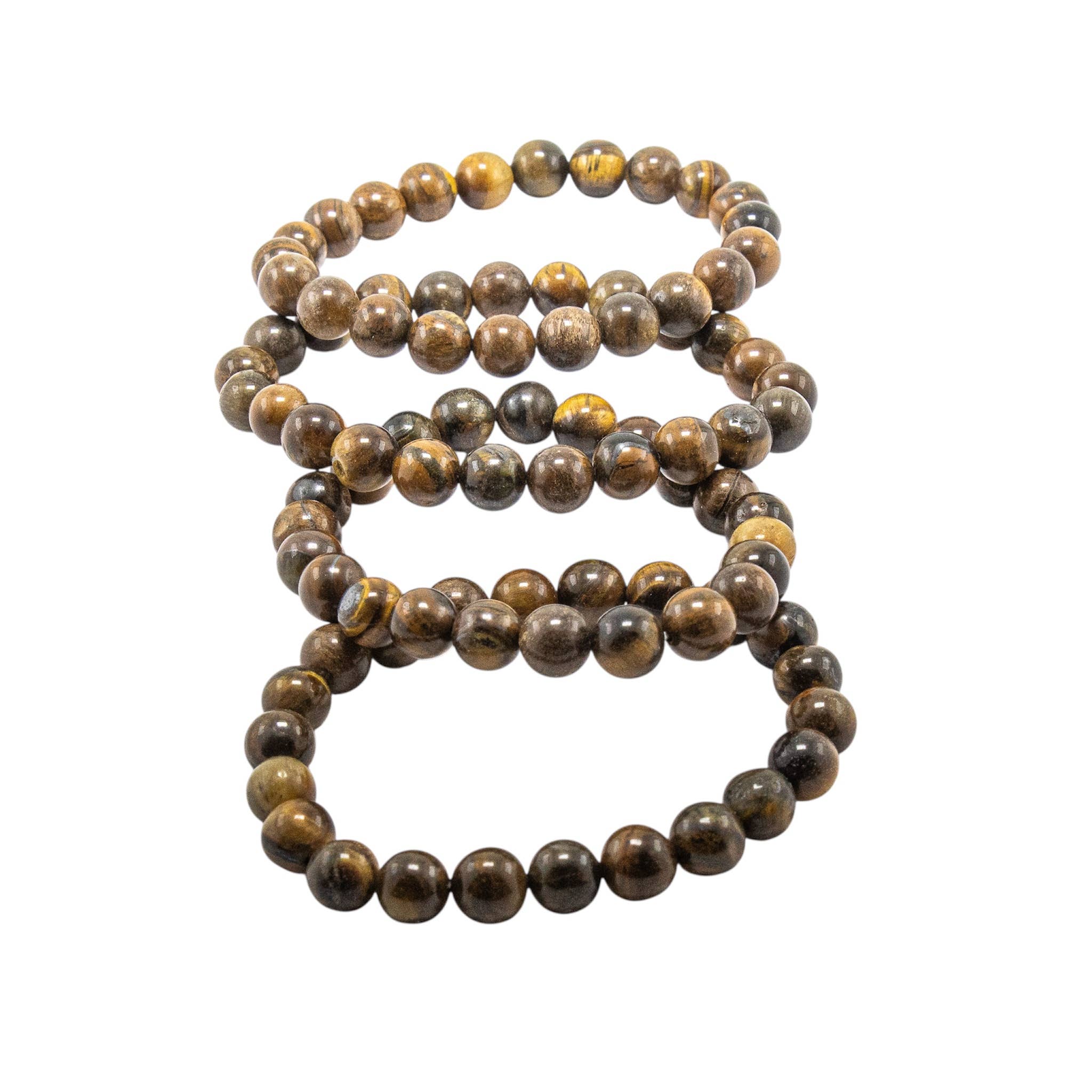 Gemstone Bracelets 8mm: Black Lava