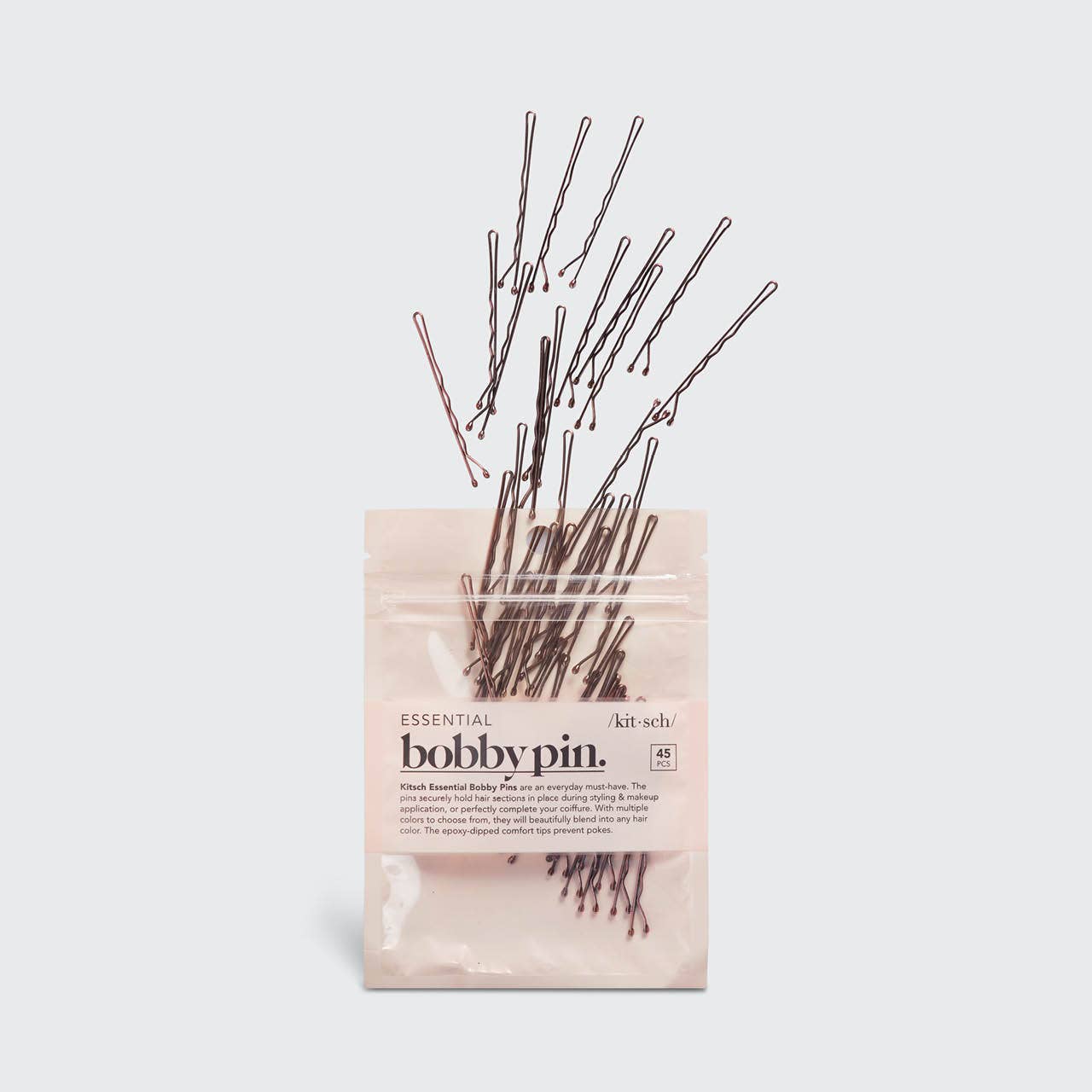 KITSCH Essential Bobby Pins 45st - brun