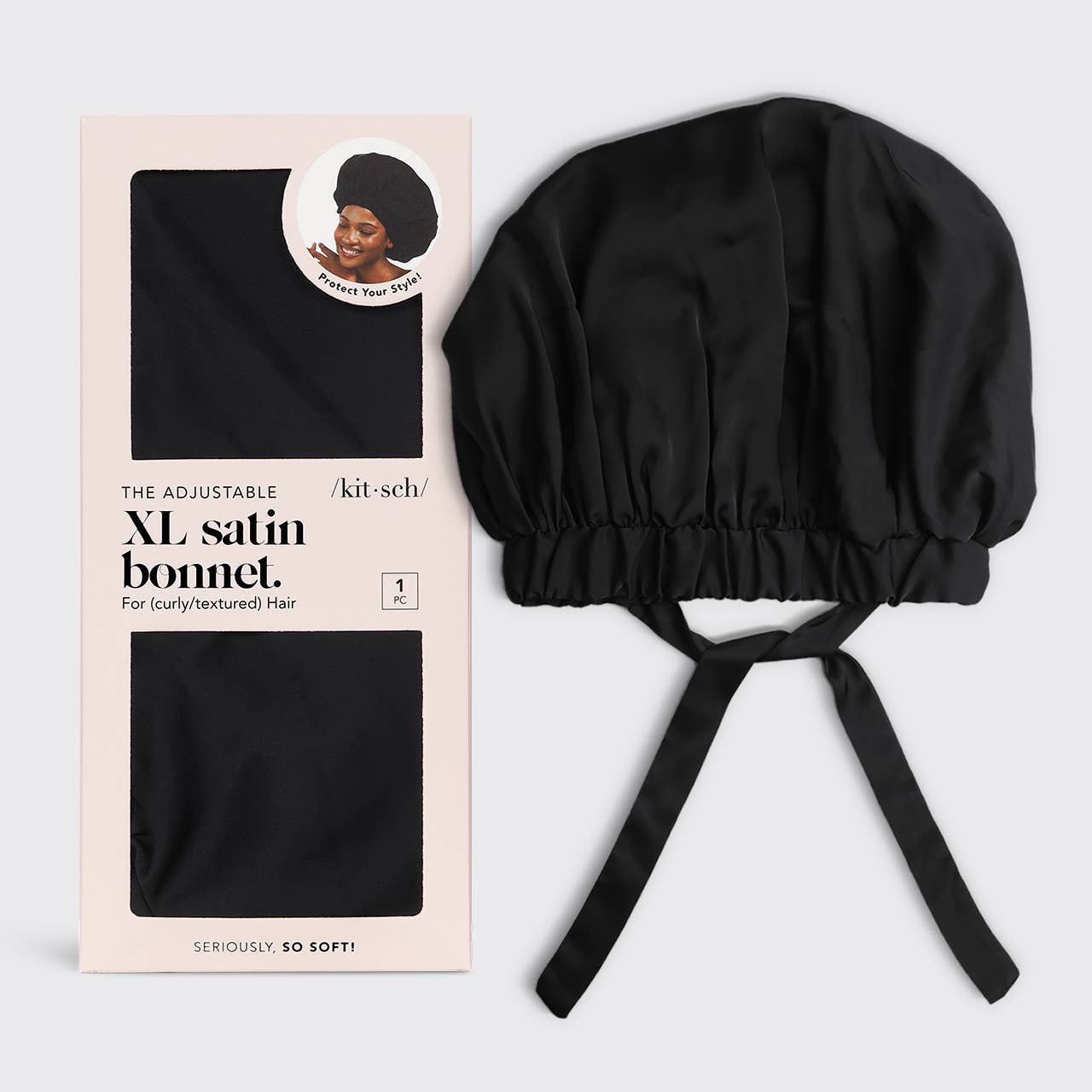 Satin Sleep XL Justerbar Mössa - Svart