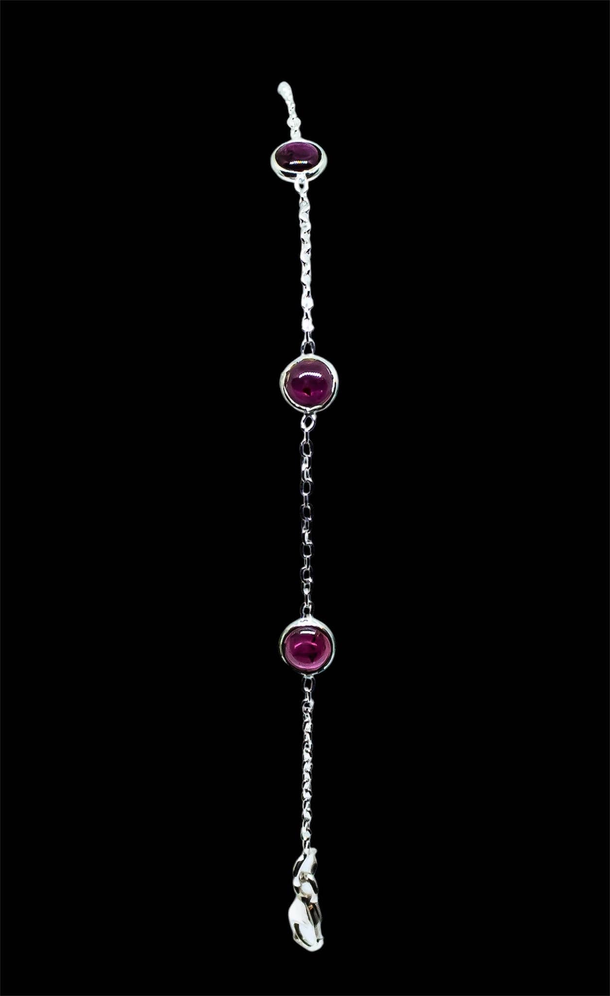 Granat-armband - 925 Sterling-silver