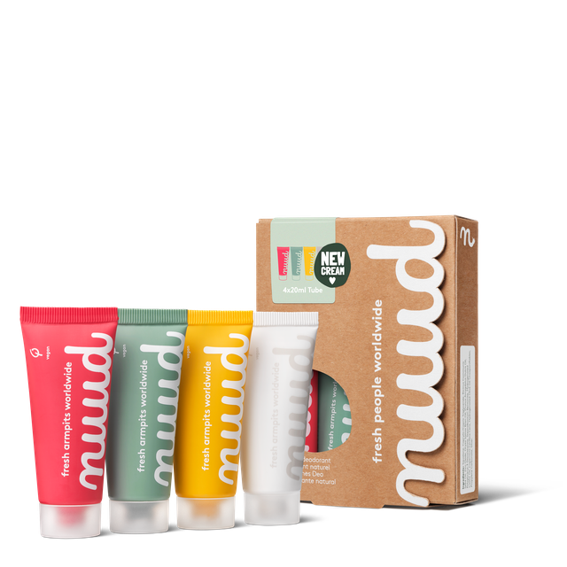 Nuud Vegan deodorant - Familjeförpackning | Ny Kräm 4x20ml