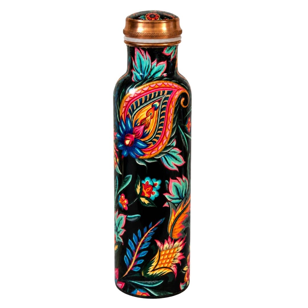 Floral Paisley kopparflaska 1 L | 100 % ren koppar