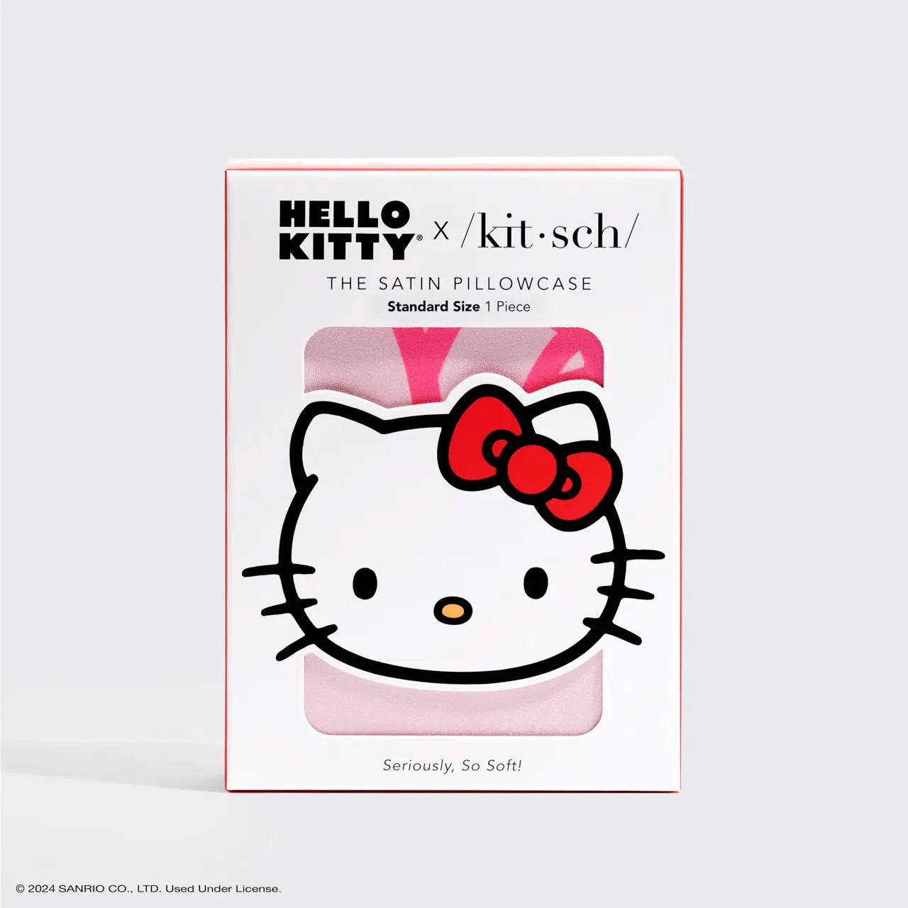 Kitsch Hello Kitty x Kitsch Örngott - Rosa Kittyansikten