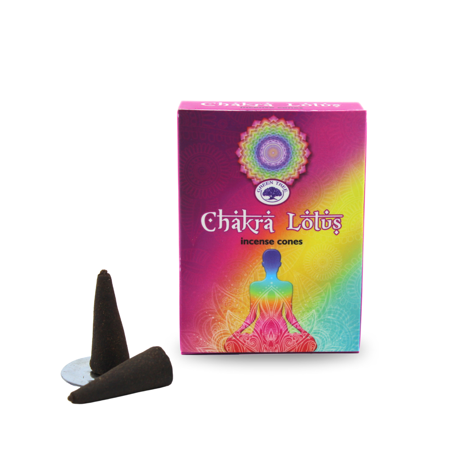 Green Tree Chakra Lotus - Rökelsekoner