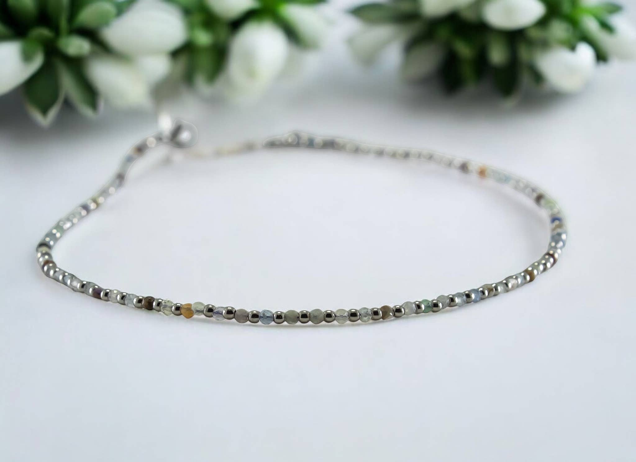 Multi Gemstone Necklace Adjustable