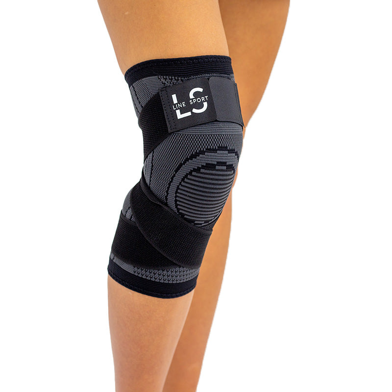 Line Sport – Elastiskt knäskydd med kardborreband, 1 st