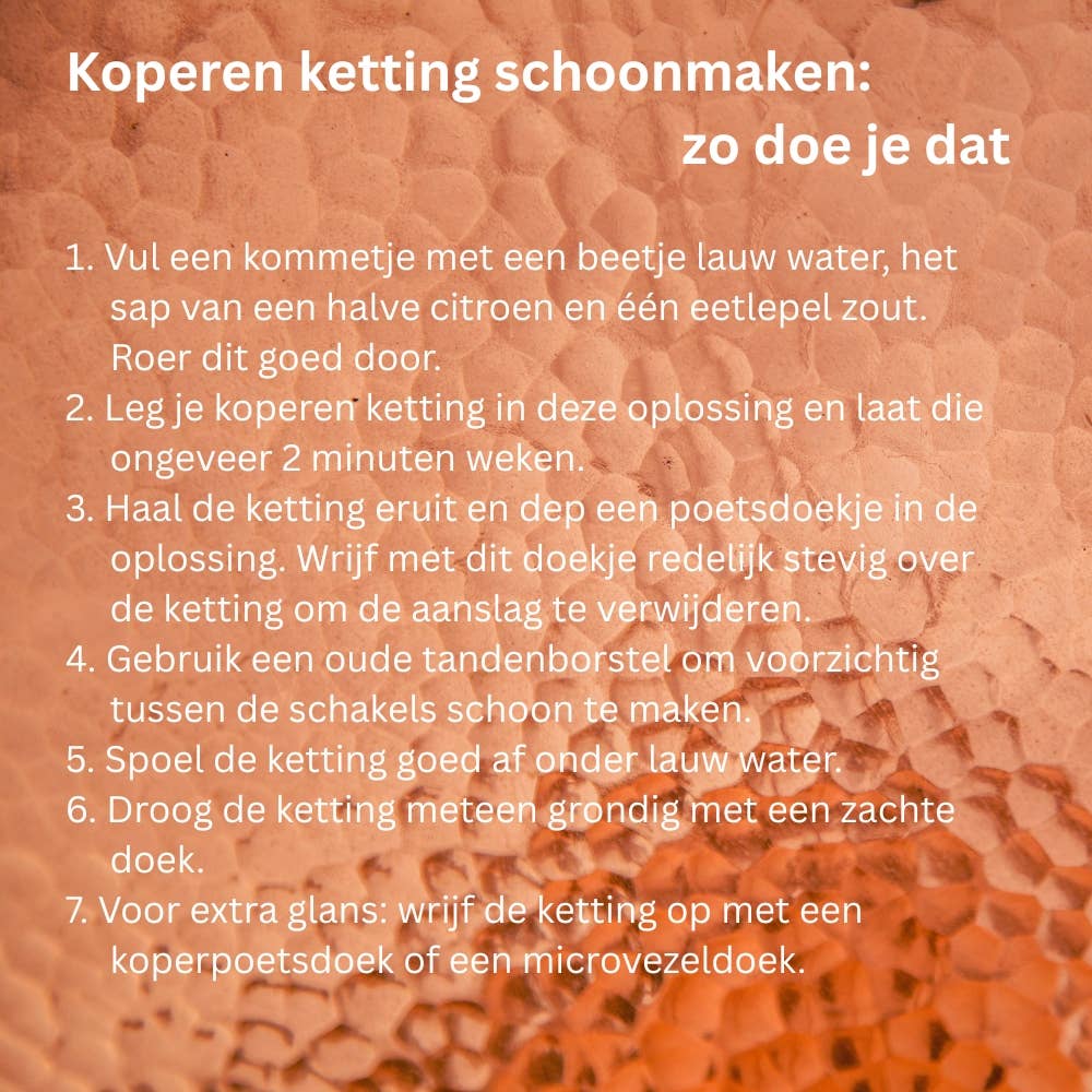 Kopparhalsband 48 cm | Ren koppar – handgjort