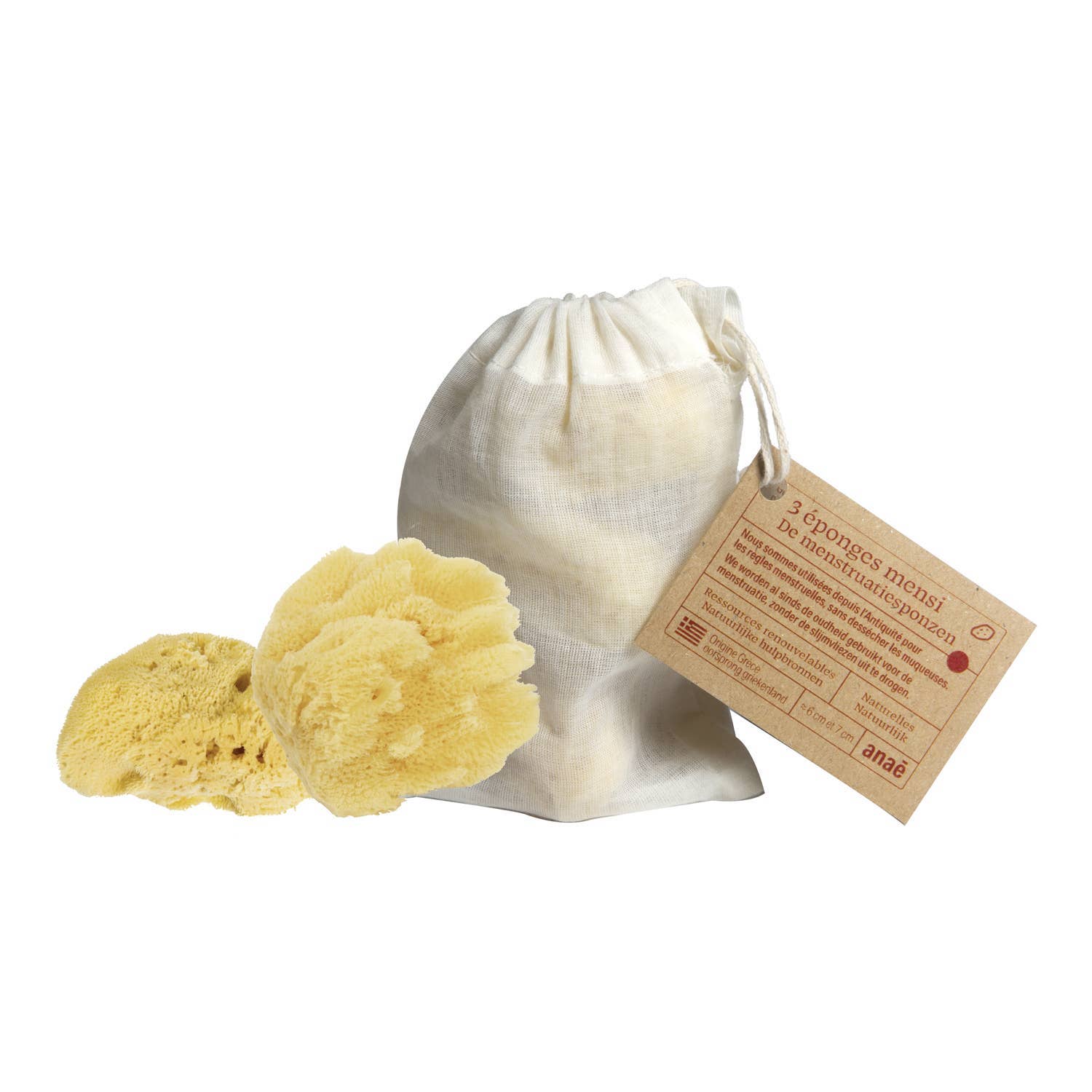 Menstruationssvampar – Naturlig Havssvamp 3 st