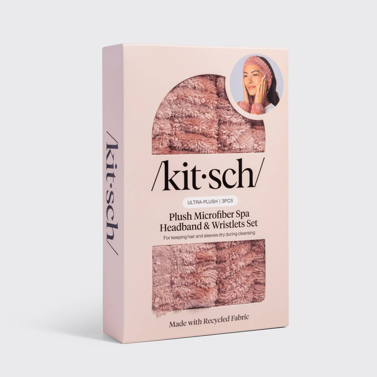 Kitsch spa-pannband och handledsband 3 delar – Terracotta