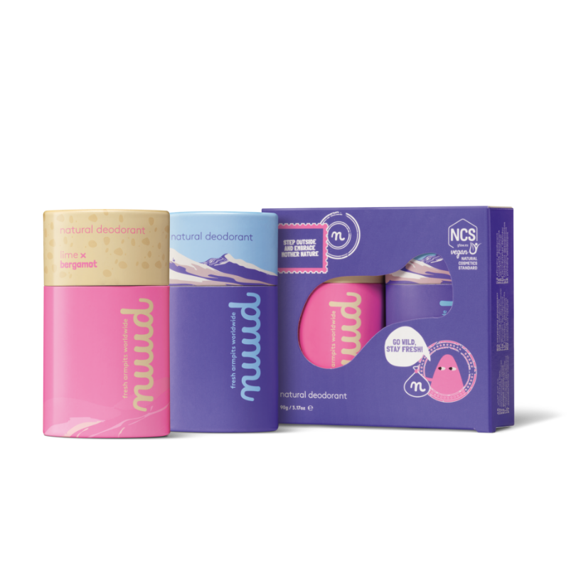 Nuud Adventure Sticks Pack - Vegansk deodorant 2 kpl