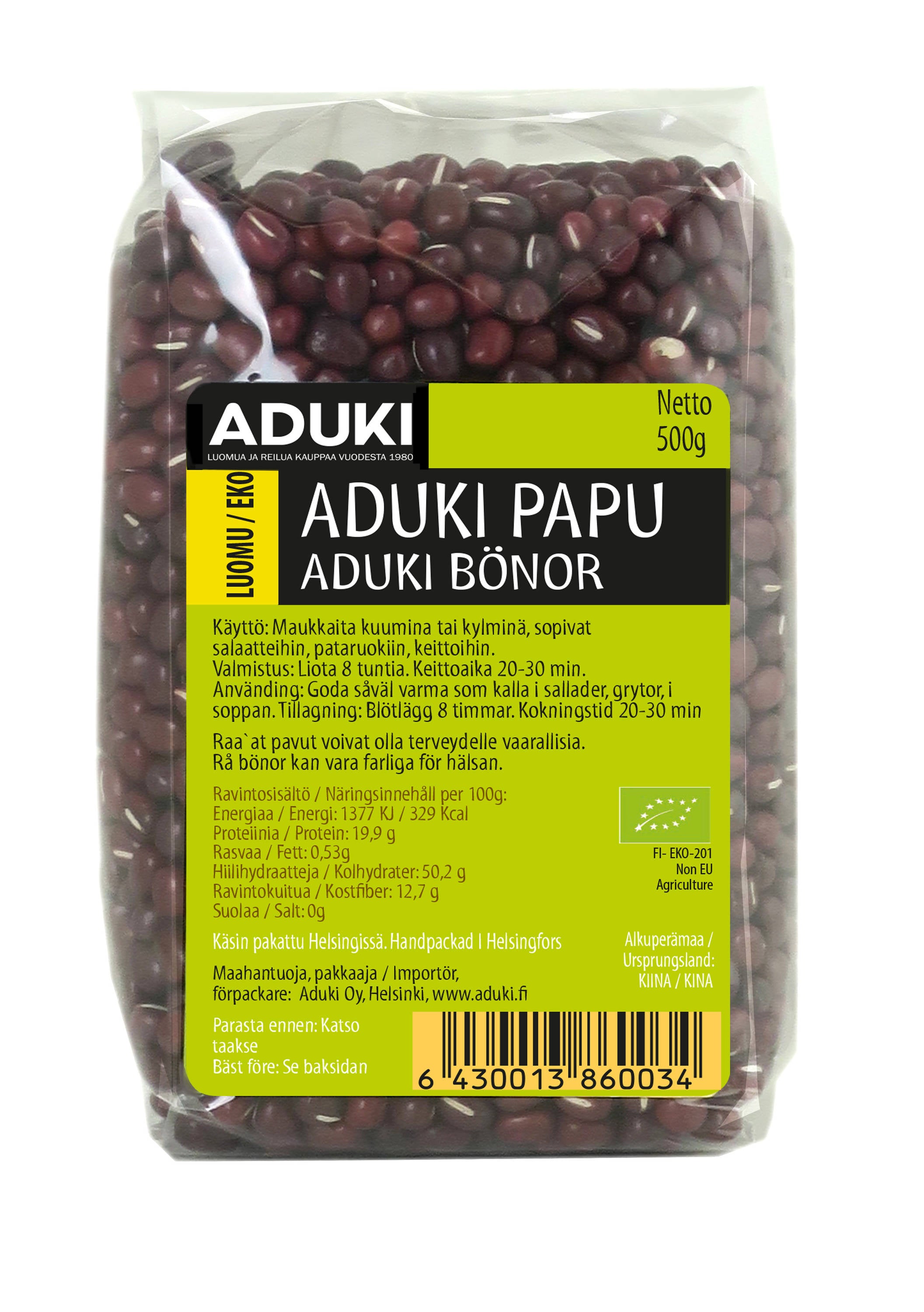 Ekologiska aduki bönor 500g
