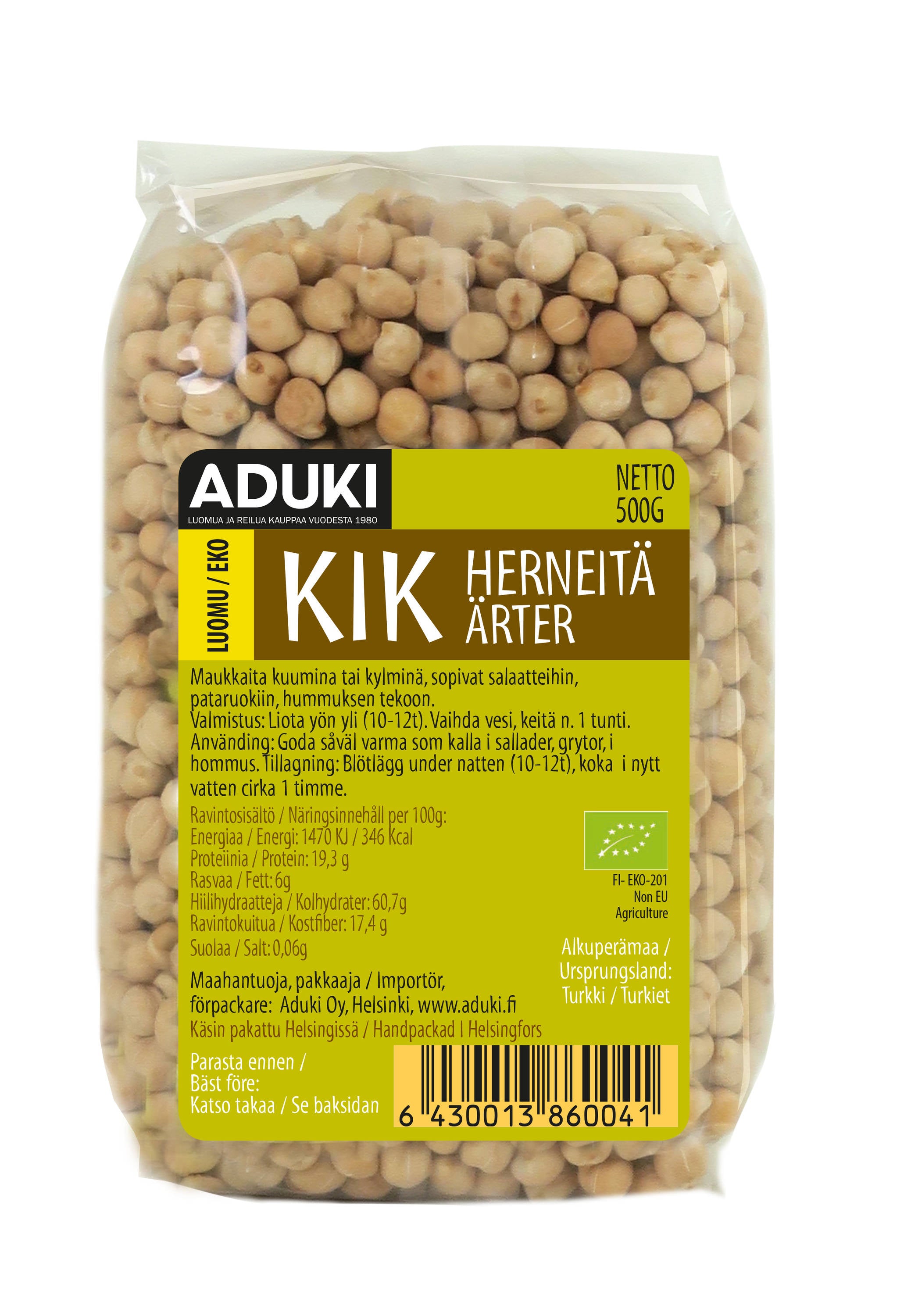 Ekologiska kik ärter 500g