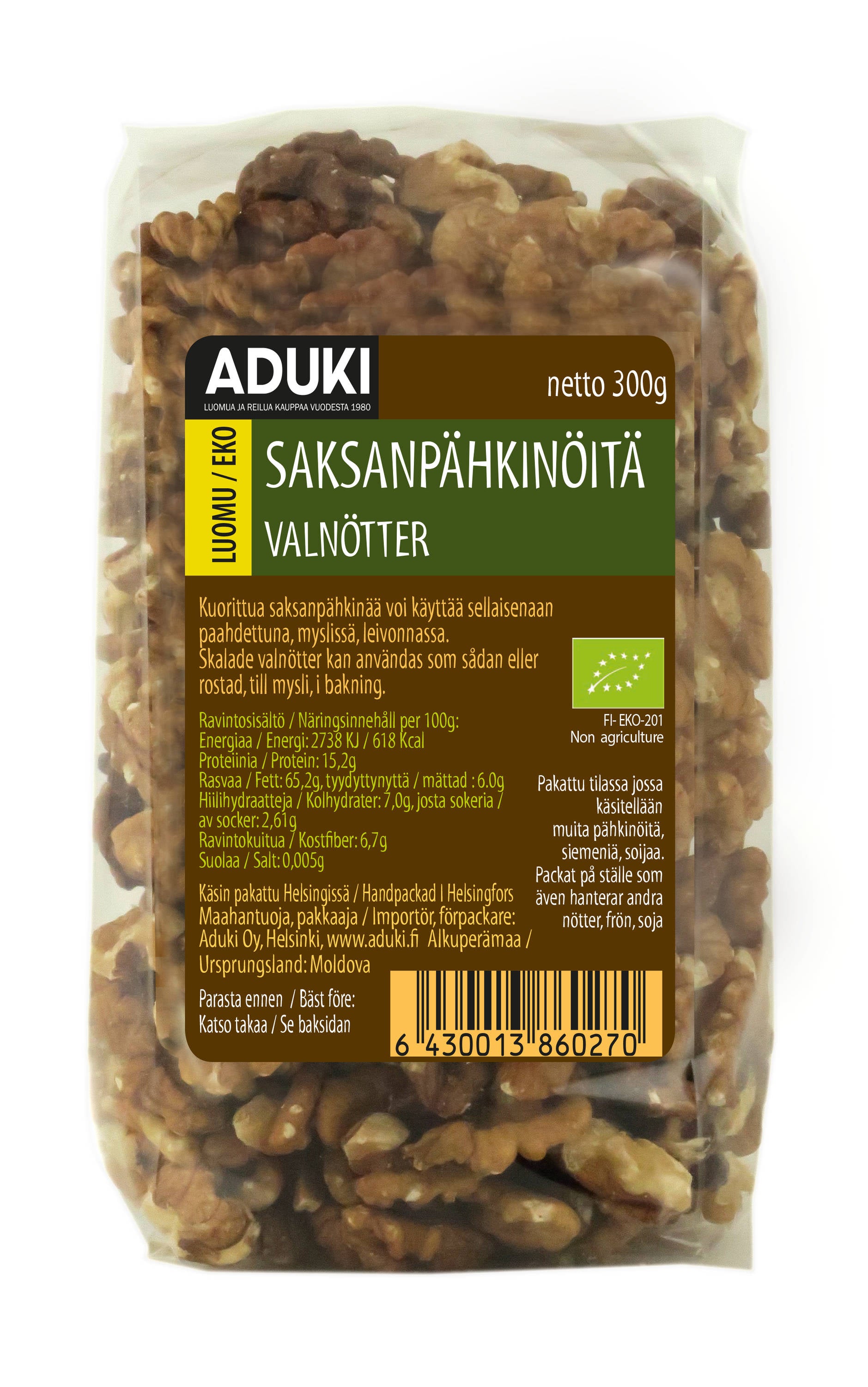 Ekologiska  Valnötter  300g