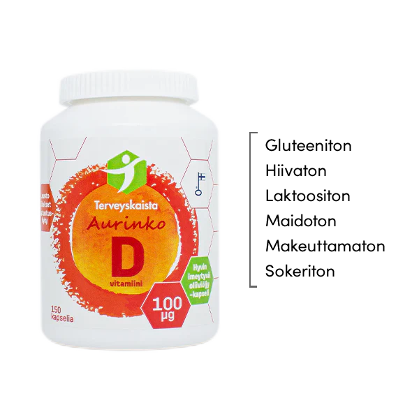 D vitamin 100 µg 150 kaps extra virgin olivolja