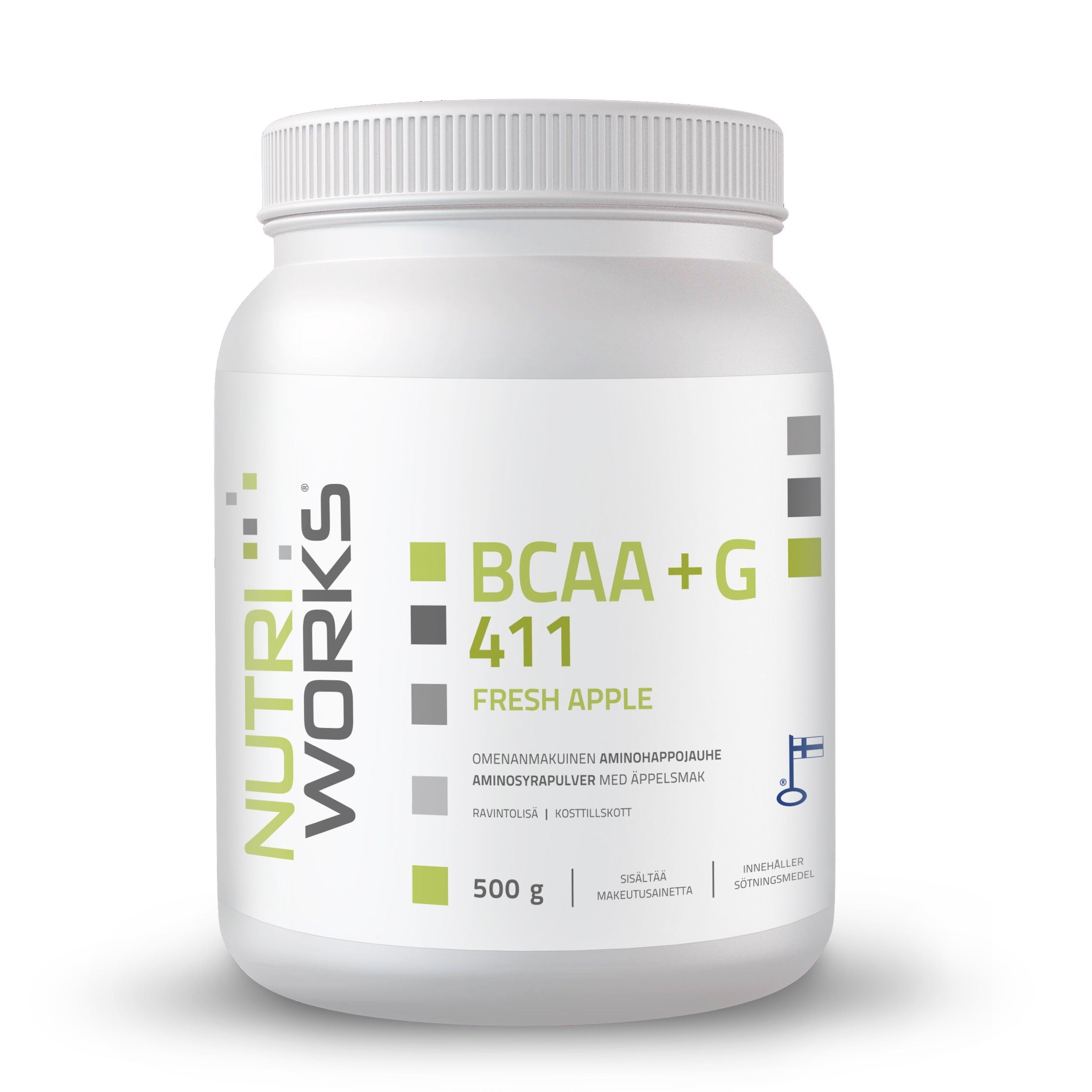 BCAA211 + G, grönt äpple, 500g