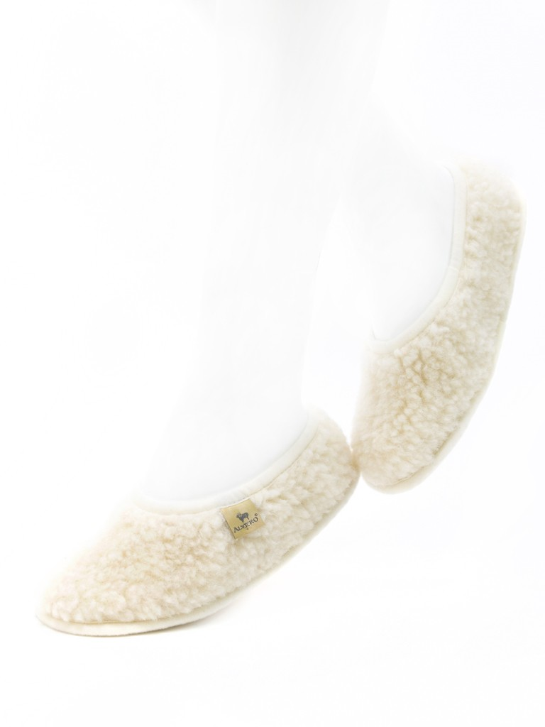 Ulltofflor Ballerina, naturel