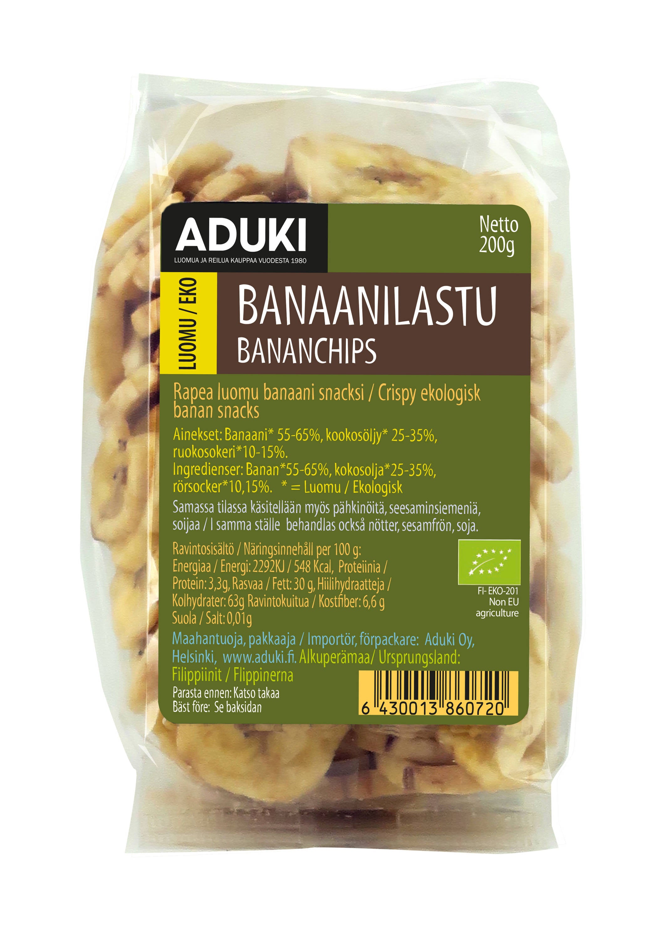Ekologiska bananchips 200g