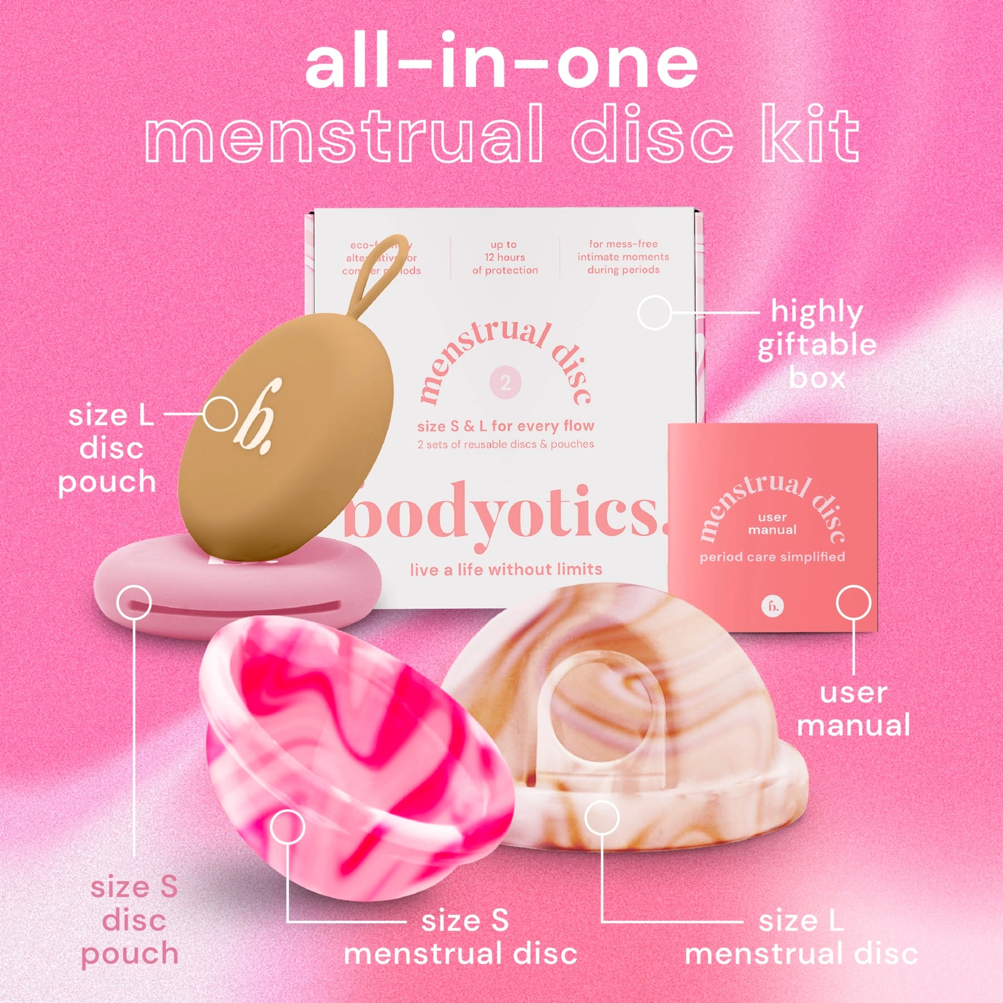 Bodyotics Comfydiscs S & L- Beige-pink