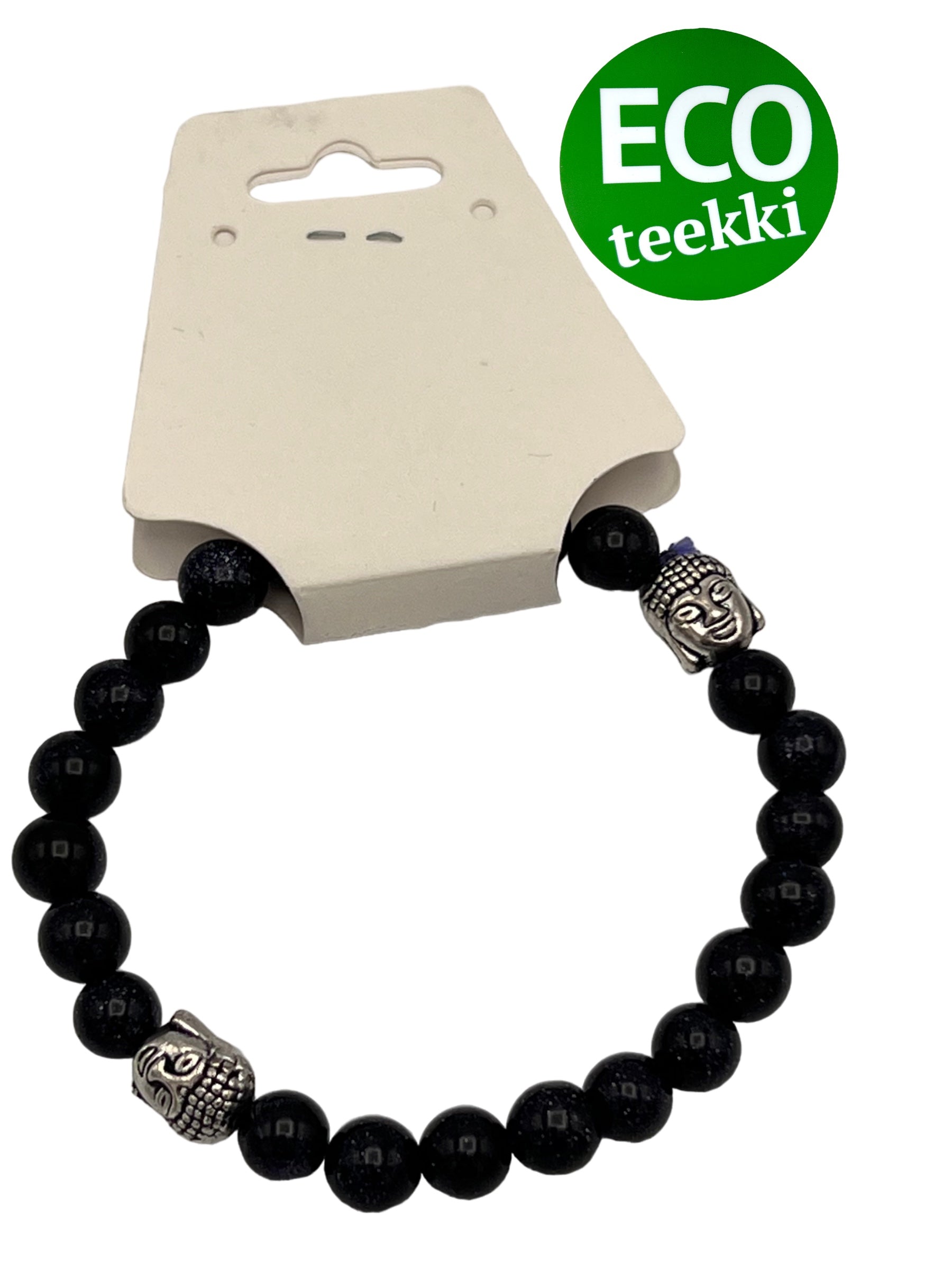 Buddha Armband Blue Goldstone 8mm