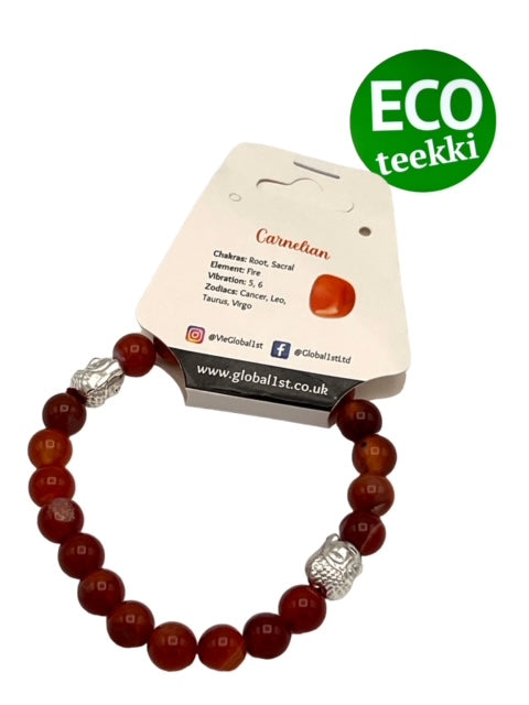 Buddha Armband Karneol 8mm