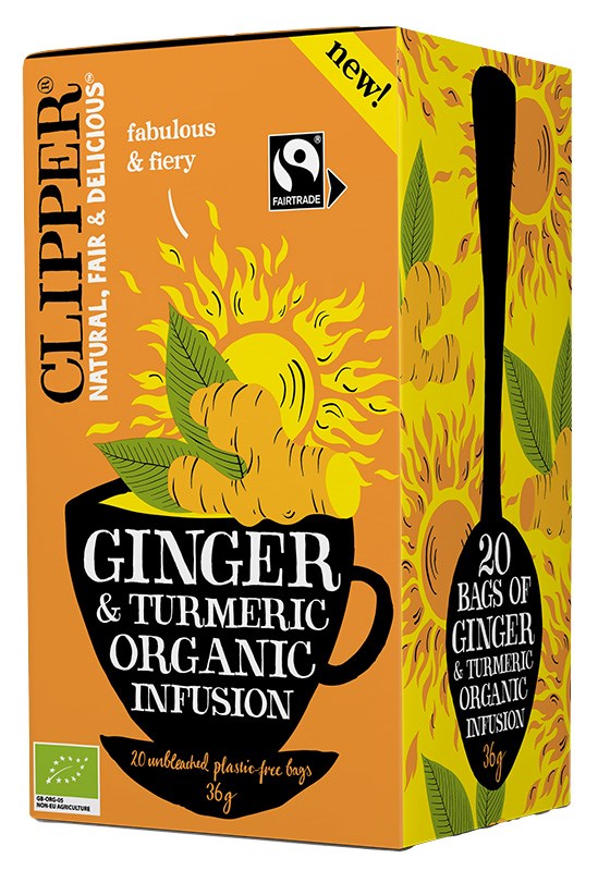 Clipper Ingefära & Gurkmejate 20 påsar