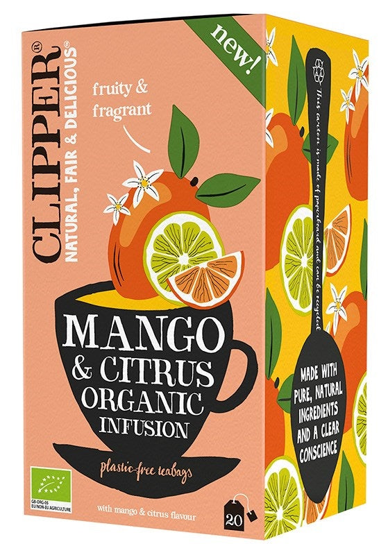 Clipper Mango & Citrus-te (L) 20 påsar