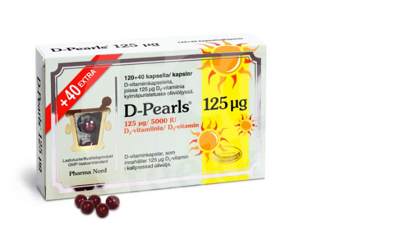 D-Pearls 125 µg EXTRA 120+40 kps.