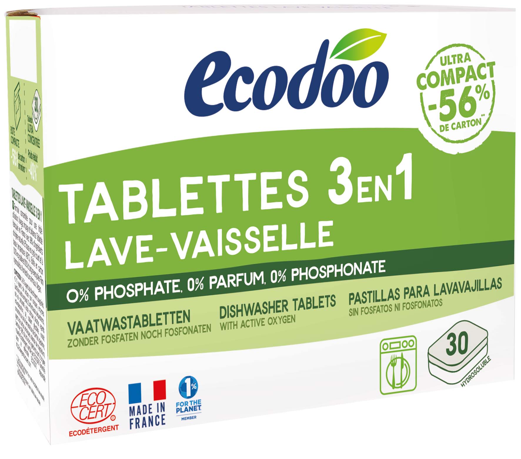 Ecodoo 3-i-1 Diskmaskinstablett 30 st