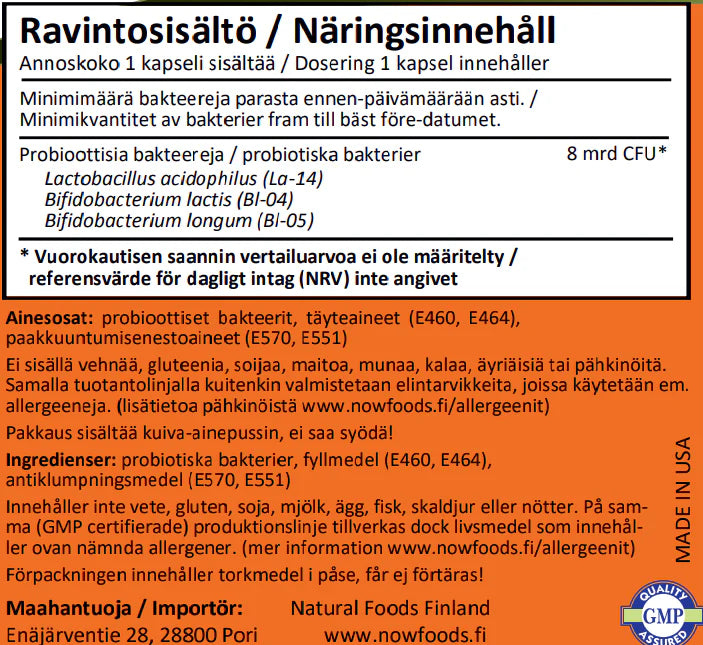 8 miljarder Acidophilus & Bifidus 60 kapslar