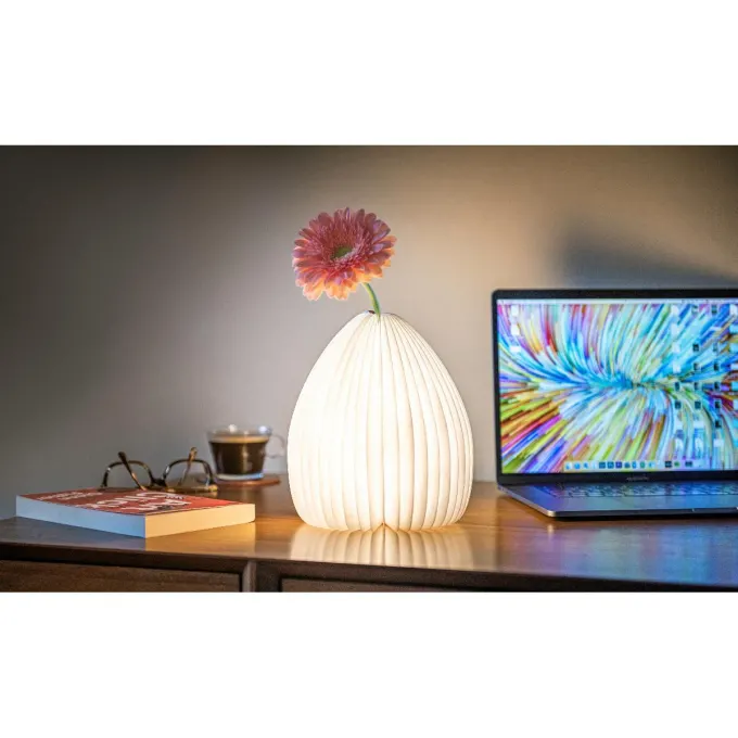 Gingko Smart Vase Light, natural bamboo