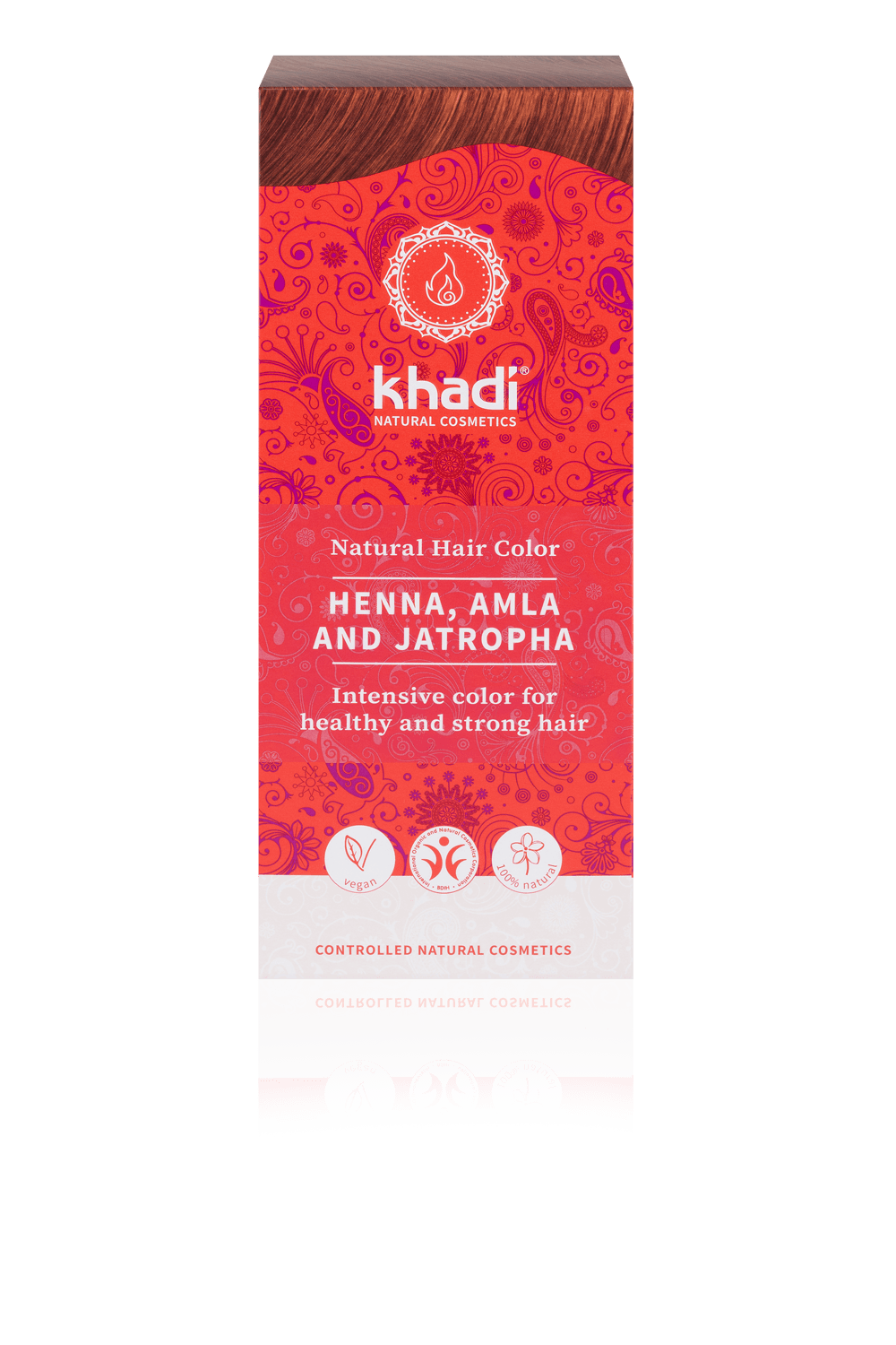 KHADI Natural Hair Color Henna, Amla & Jathropa – Röd 100g