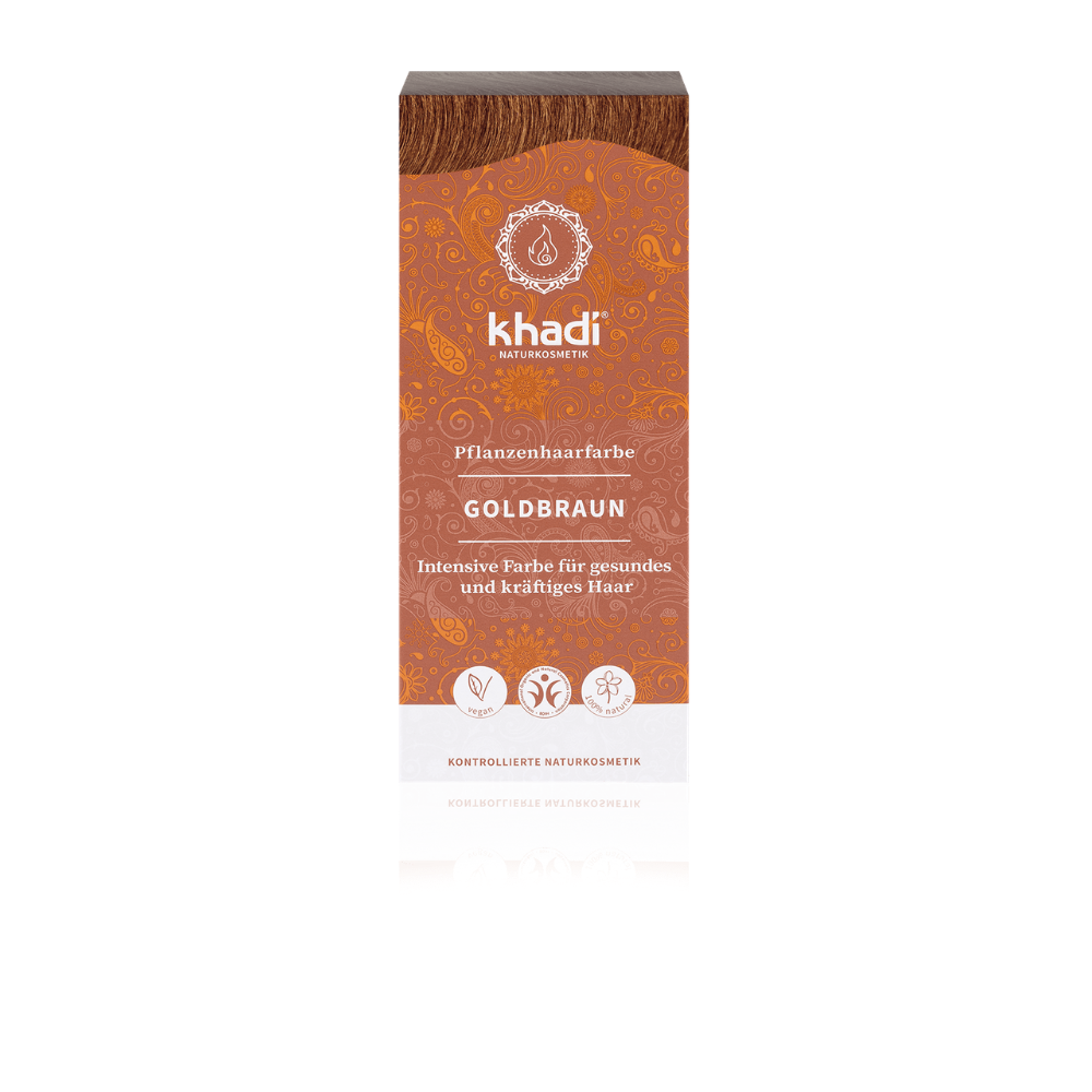 Khadi Hiusväri Golden Brown – Kullanruskea 100g