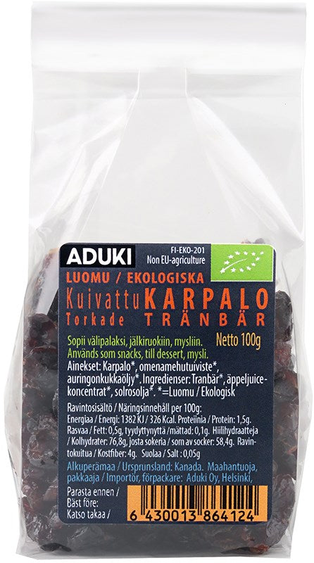 Tranbär, torkade (L) 100g