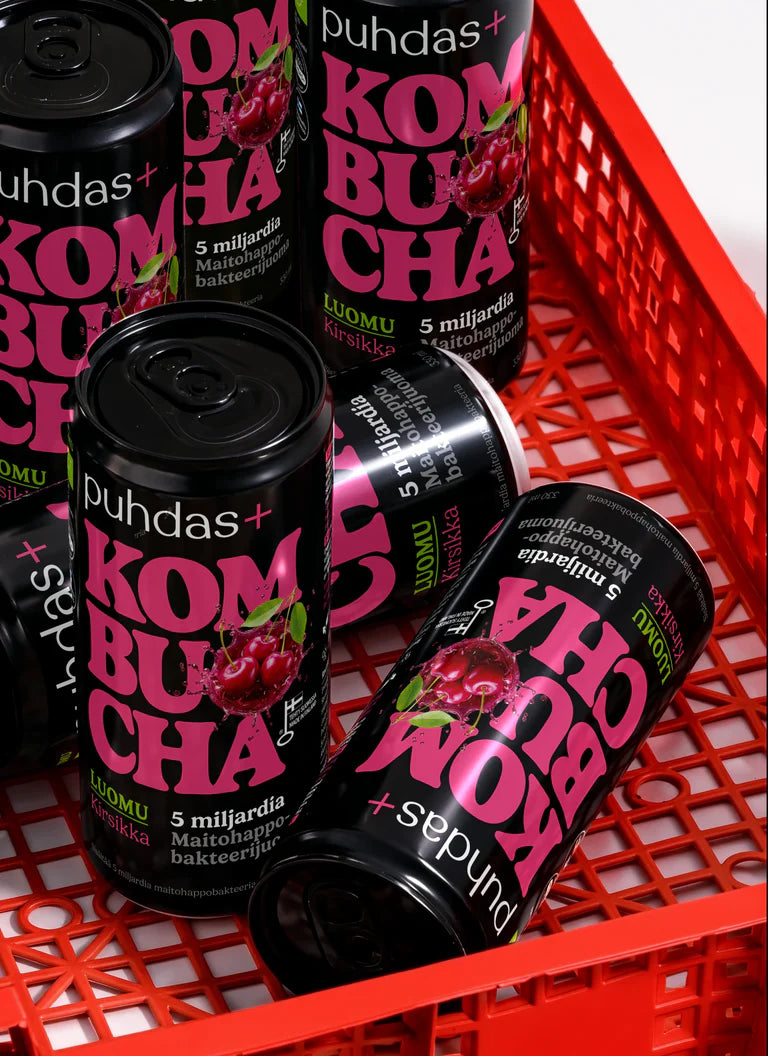 puhdas+ Kombucha Körsbär 330ml