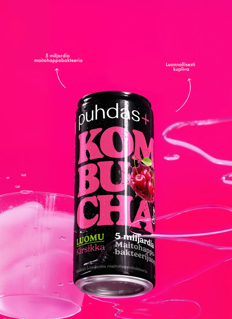 puhdas+ Kombucha Körsbär 330ml