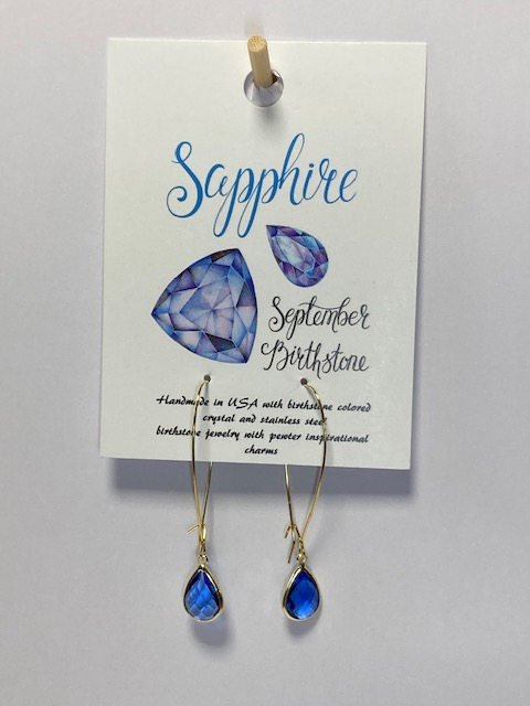 Örhängen Guld September - Safir