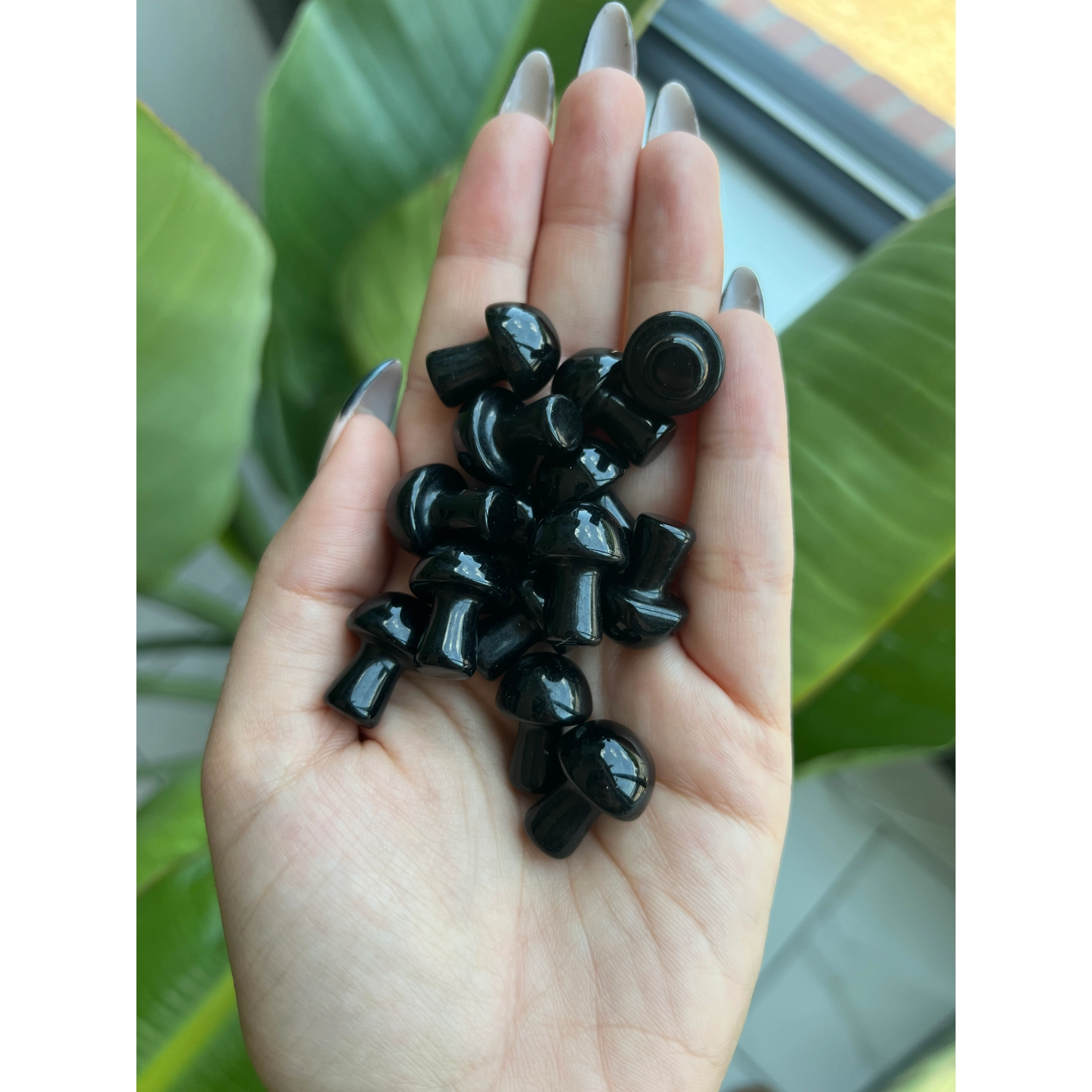 Kristalltatt Svart Obsidian 20mm