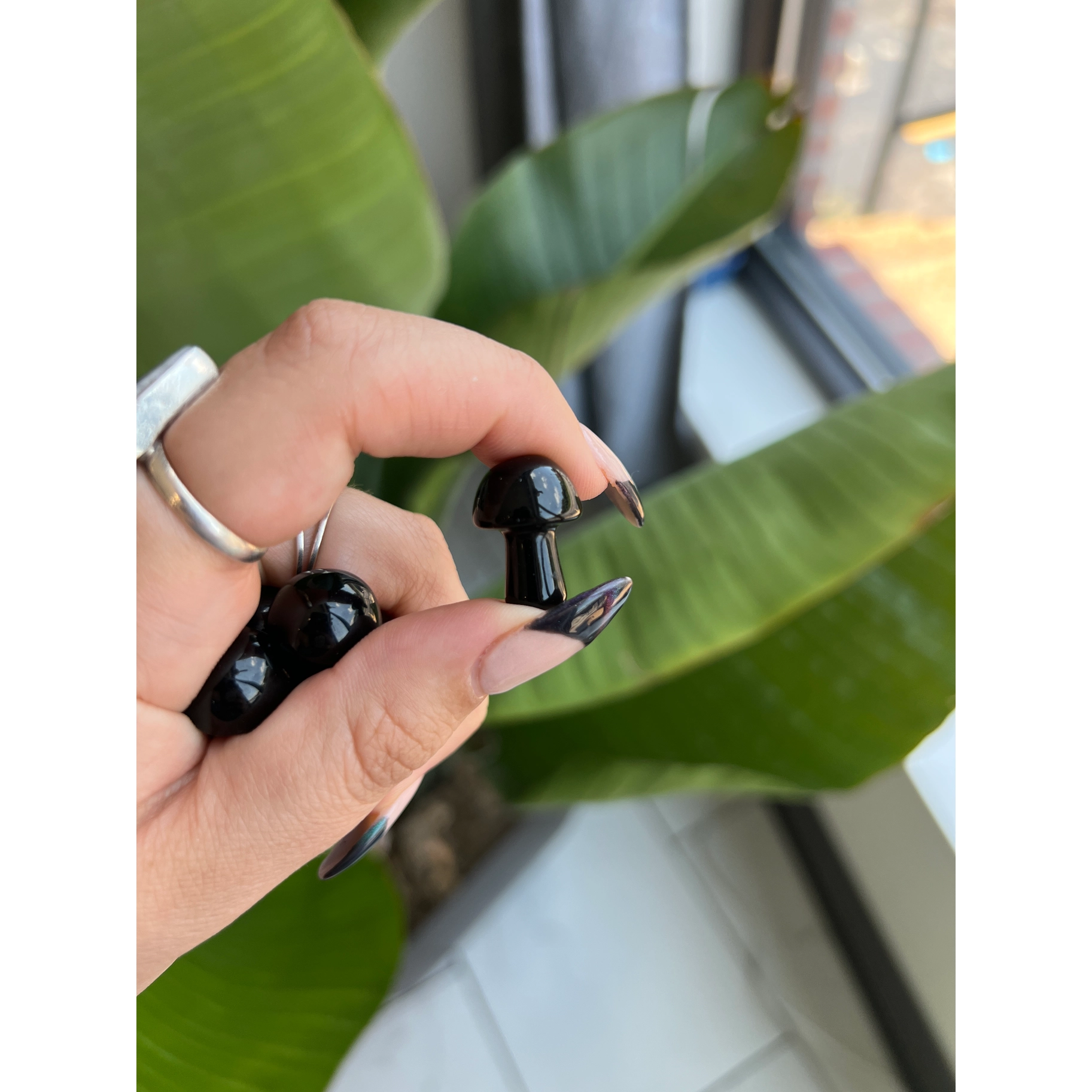 Kristalltatt Svart Obsidian 20mm